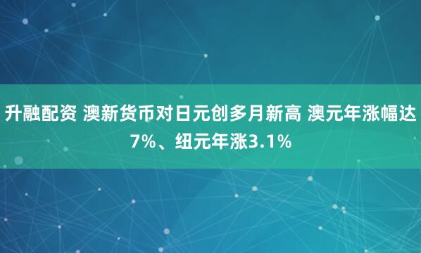 升融配资 澳新货币对日元创多月新高 澳元年涨幅达7%、纽元年涨3.1%