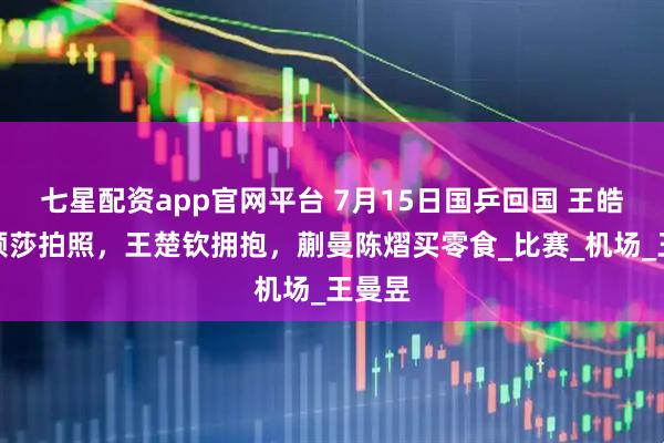 七星配资app官网平台 7月15日国乒回国 王皓帮孙颖莎拍照，王楚钦拥抱，蒯曼陈熠买零食_比赛_机场_王曼昱
